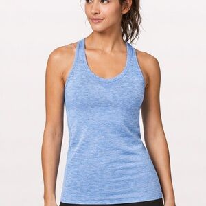 Lululemon Athletica Light Blue Ebb to Street Racerback Tank